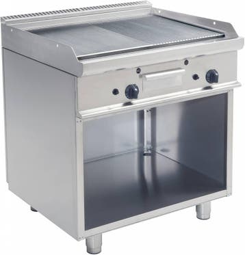 Gas Grillplaat Glad/Geribbeld | (B) 800 x (D) 700 x (H) 8..., Verzenden, Nieuw in verpakking