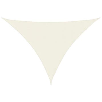 Zonnescherm Driehoek Creme | Tweedekansje | OP=OP, Tuin en Terras, Overige typen, 450 cm of meer, Ophalen of Verzenden, Zo goed als nieuw