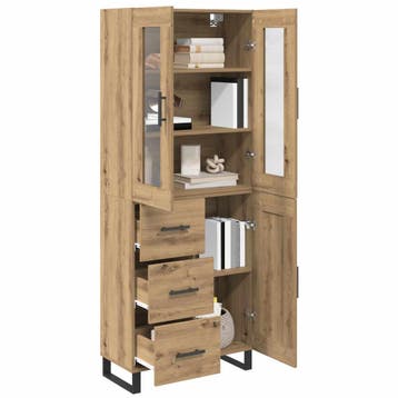 vidaXL buffetkast 2 st Artisan Eiken 69,5 x 34 x 180 cm, Minder dan 50 cm, Verzenden, Nieuw, Minder dan 100 cm