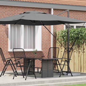 vidaXL Roma Parasol Antraciet 286 x 284 x 265 cm, Verzenden, Nieuw, 2 tot 3 meter