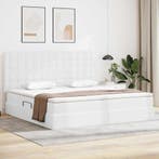 vidaXL Opslag bed met matras met opslag Puur Wit 200 x 200, Huis en Inrichting, Slaapkamer | Bedden, Verzenden, Nieuw, Wit, Overige materialen