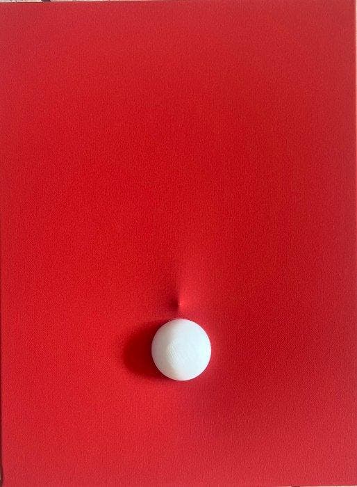 Alessandro Alteo (1997) - Monocromo Rosso - 619, Antiek en Kunst, Kunst | Schilderijen | Modern