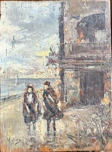 Vincenzo Migliaro (1858-1938) - Scorcio di Paesaggio