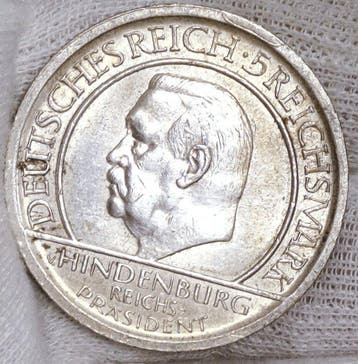 Duitsland, Weimar Republiek 5 Reichsmark 1929 / 10th, Postzegels en Munten