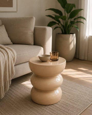 Japandi Beige - Bijzettafel - Magnesiumoxide
