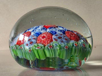 Szklana Rzeba w Stylu Millefiori - Presse-papier - Glas, Antiek en Kunst, Antiek | Glas en Kristal