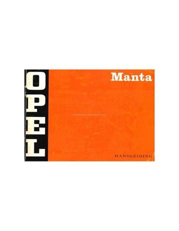 1971 OPEL MANTA INSTRUCTIEBOEKJE NEDERLANDS, Auto diversen