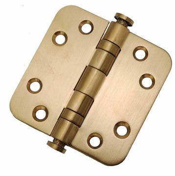 Kogellagerscharnier 7676 mm ronde hoek PVD mat goud, Verzenden, Nieuw