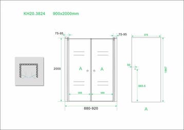 Wiesbaden dubbele pendeldeur in nis 900x2000 6mm NANO glas, Ophalen of Verzenden, Nieuw