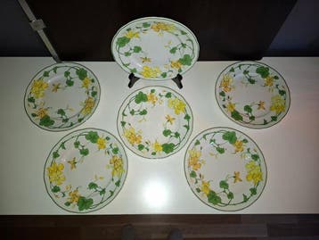 Villeroy & Boch - Eetservies (6) - Geranium - Porselein -
