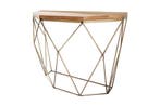 Filigraan console DIAMOND 90cm mango messing massief hout, Ophalen of Verzenden, Nieuw