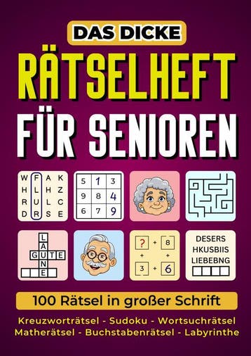 Das Dicke Rätselheft Für Senioren - 100 Rätsel In Großer Sch, Ophalen of Verzenden, Nieuw, Seniorensache Verlag