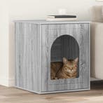 vidaXL Kattenhuis Grijs Sonoma 53 x 52 x 62 cm Bewerkt hout, Dieren en Toebehoren, Katten-accessoires, Verzenden, Nieuw