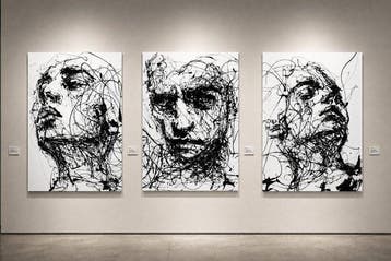 D. Witschkanow -  „Triptych of Unspoken Faces - Black