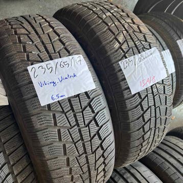 2 x Viking 235-65-17 Winterbanden 6,5mm, Gebruikt, 17 inch, 235 mm, Band(en)