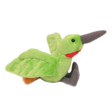 Kolibri knuffel vogel - pluche - lichtgroen - 10 cm, Verzenden, Nieuw