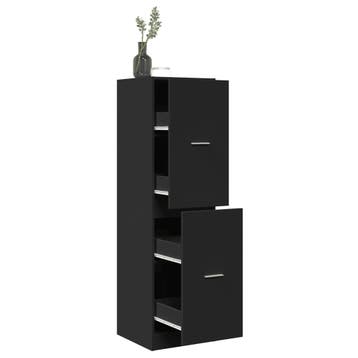 vidaXL Apothekerskast 40x41x144,5 cm bewerkt hout zwart, Verzenden, Nieuw