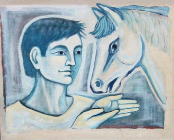 Narcís Pons Junyer (1922-2016) - Joven con caballo