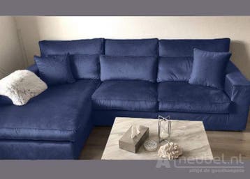 Oudenbosch Longchair - loungebanken - Blauw, Nieuw, 150 cm of meer, Stof, 250 tot 300 cm