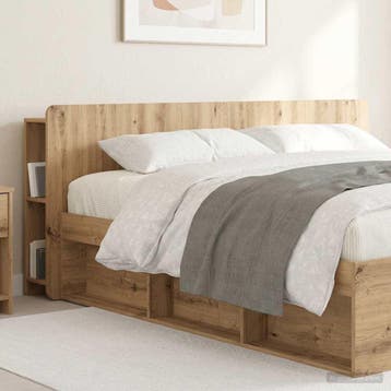 vidaXL Hoofdeinde kas Artisanaal eiken 180 cm Bewerkt hout, Verzenden, Nieuw, Bruin, Hout