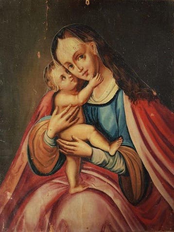 Bohemian School (XIX) - Our Lady of Help, After Lucas