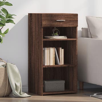 vidaXL Dressoir 45x42,5x93 cm bewerkt hout bruin eikenkleur, Huis en Inrichting, Kasten | Dressoirs, Minder dan 50 cm, Verzenden