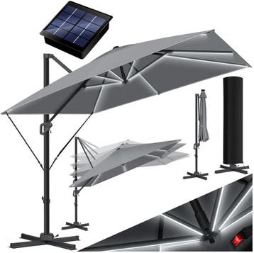 Zweefparasol - Tuinparasol - Parasol 300 cm - Met voet - Met, Verzenden, Zo goed als nieuw