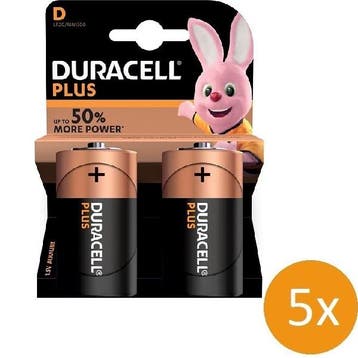 D LR20 batterij - Duracell - 10 stuks (Alkaline, 1.5 V), Verzenden, Nieuw