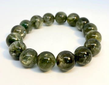 AAA Groene Rutilietkwarts Armband – Grote 12 mm Kralen -