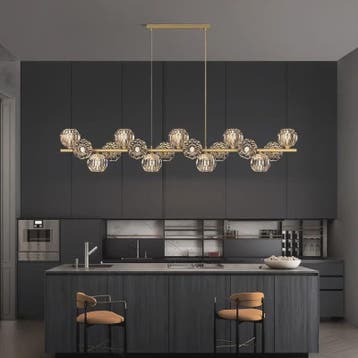 Moderne LED Plafondlamp - Hanglamp met Kristallen Bollen voo, Huis en Inrichting, Verzenden, Nieuw