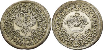 Ratszeichen zu 8 Mark 1752 Aachen, Verzenden