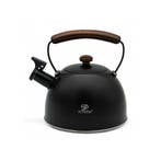 Meyerhoff Fluitketel 2,5 L – RVS Mat Zwart – Houten, Ophalen of Verzenden, Nieuw