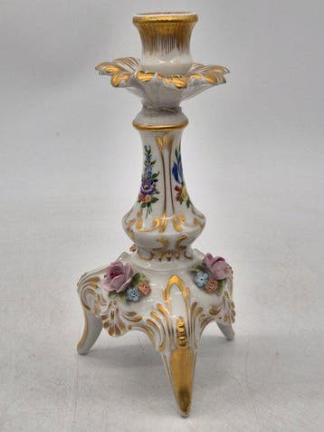 Dresden – Kerzenleuchter – Porzellan mit Goldstaffage und
