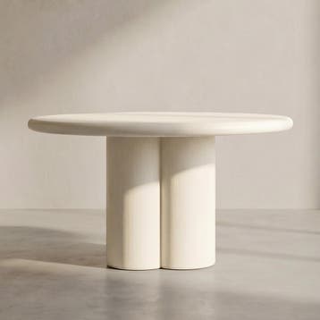 *WOONWINKEL* Ronde Eettafel Betonlook Wit 120 Cm, Huis en Inrichting, Tafels | Eettafels, Verzenden, Nieuw