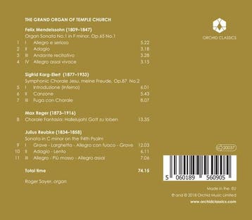 cd - roger sayer - THE GRAND ORGAN OF TEMPLE CHURCH (nieuw), Verzenden, Zo goed als nieuw