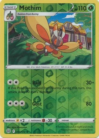 Mothim 011/172 reverse holo Brilliant Stars, Ophalen of Verzenden, Nieuw, Losse kaart, Foil
