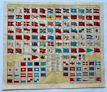 World - Vlaggen en vaandels; Henri Chatelain - Carte des, Nieuw