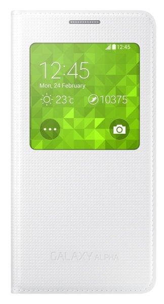 Samsung Galaxy Alpha S-View cover wit EF-CG850BW, Telecommunicatie, Mobiele telefoons | Hoesjes en Frontjes | Samsung, Verzenden