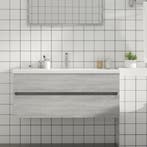 vidaXL Wastafelkast 100x38,5x45 cm bewerkt hout grijs sonoma, Huis en Inrichting, Badkamer | Badkamermeubels, Verzenden, Nieuw
