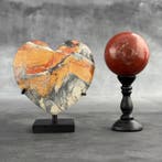 GEEN RESERVEPRIJS - Prachtig paar Rode Maligano Jasper en, Antiek en Kunst