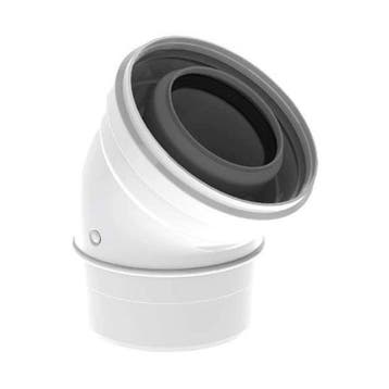 Burgerhout Twinsafe PP Ø60/100 concentrisch bocht 45°, Verzenden, Nieuw