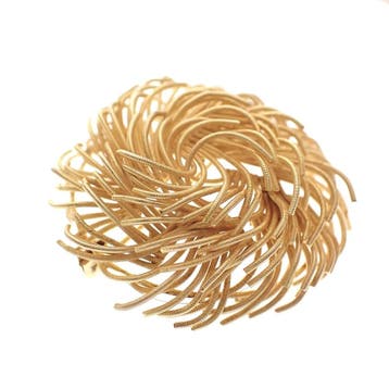 Vintage gouden fantasiebroche, Ophalen of Verzenden, Gebruikt, Goud, Goud