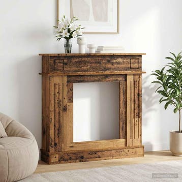 vidaXL Haardomlijsting Oud hout 102 x 26 x 100 cm Bewerkt, Verzenden, Nieuw