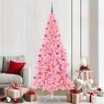 vidaXL Kerstboom met 300 LED met standaard Roze 210 cm PVC, Diversen, Kerst, Verzenden, Nieuw