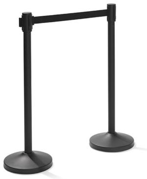 Afzetpaal  Roestvrij Staal | 98 cm Hoog | Zwart Koort | P..., Verzenden, Nieuw in verpakking