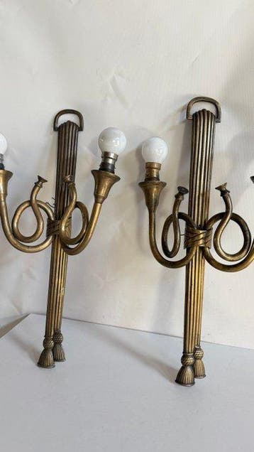Wandkandelaar (2) - Brons - Exclusieve bronzen wandlampen, Nieuw