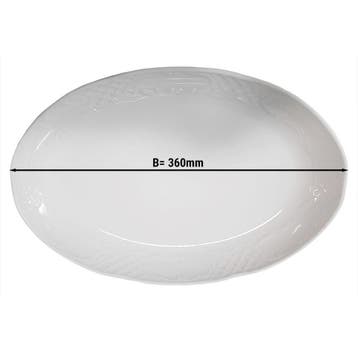 GGM Gastro | (6 stuks) CLASSICO - bord - ovaal - porselein -, Verzenden, Nieuw, Bord(en)