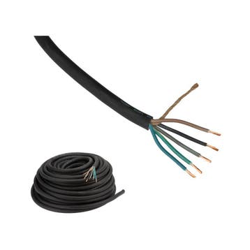 Kabel 5 x 2,5mm2 per meter, Doe-het-zelf en Verbouw, Elektra en Kabels, Verzenden, Nieuw