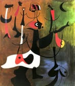 Joan Miró - “Personnages Rythmiques, 1934”. - 90 x 70 cm.