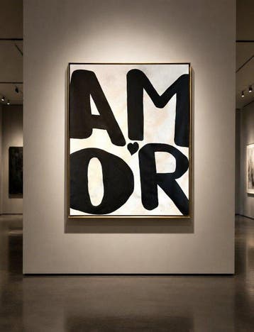 Timo Wedell - Typography Romance - XL- Abstract Art